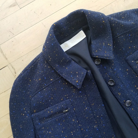 Valentino navy tweed blazer jacket designer - Picture 4 of 4